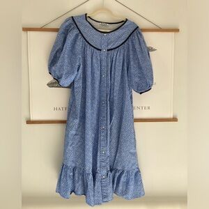 Batsheva Snap Housedress in Floral Blue